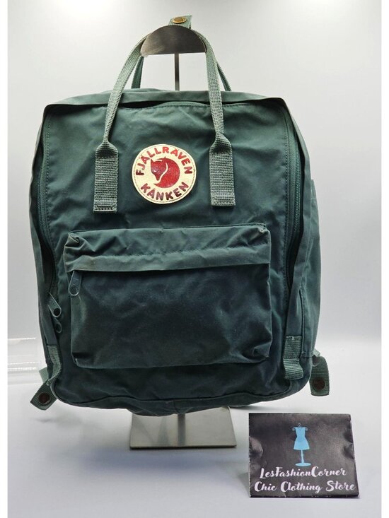 Fjällräven Handbags - Fjallraven Kanken Unisex Green Vinylon F Classic Backpack Small 2722